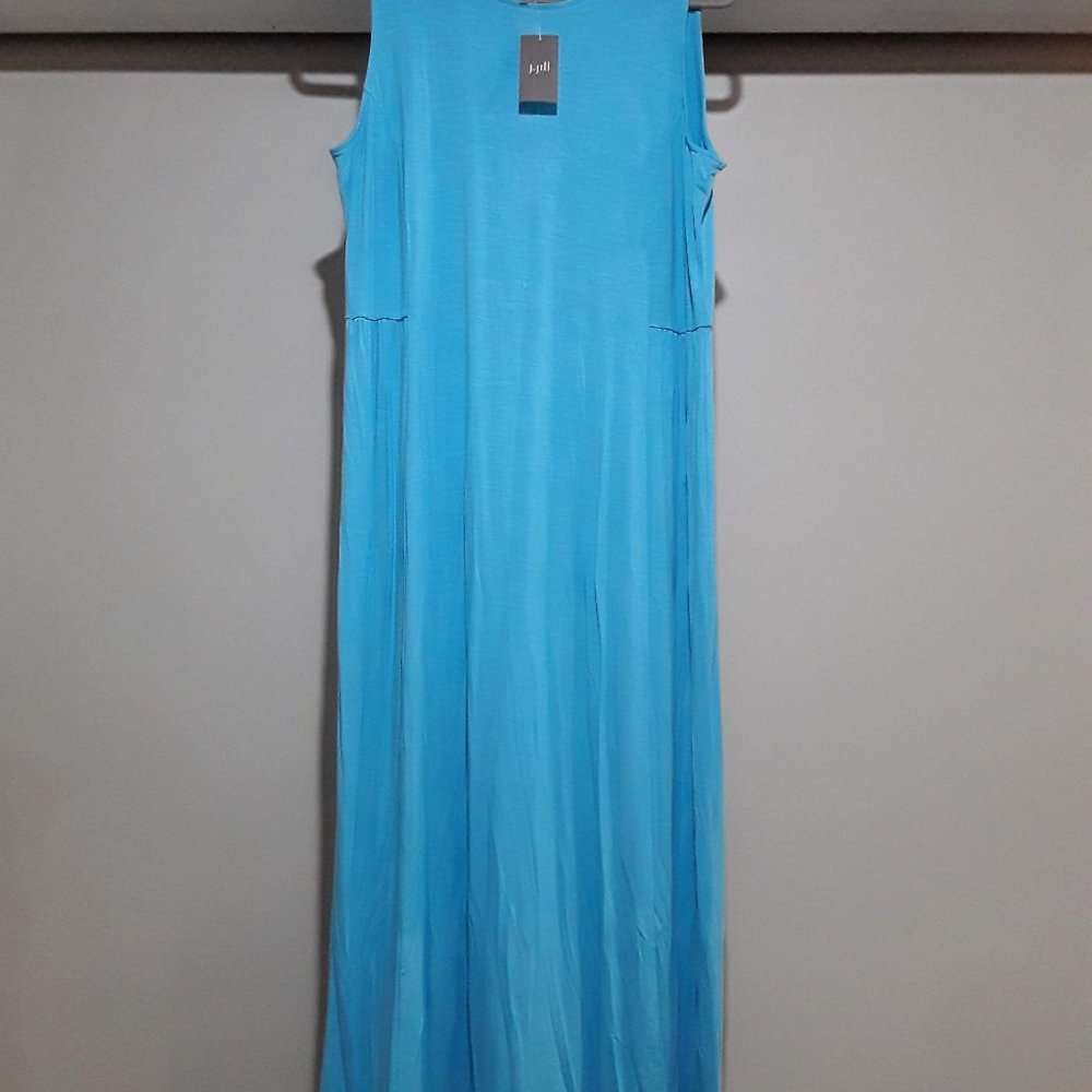 J Jill Bright Blue Tank Long Dress